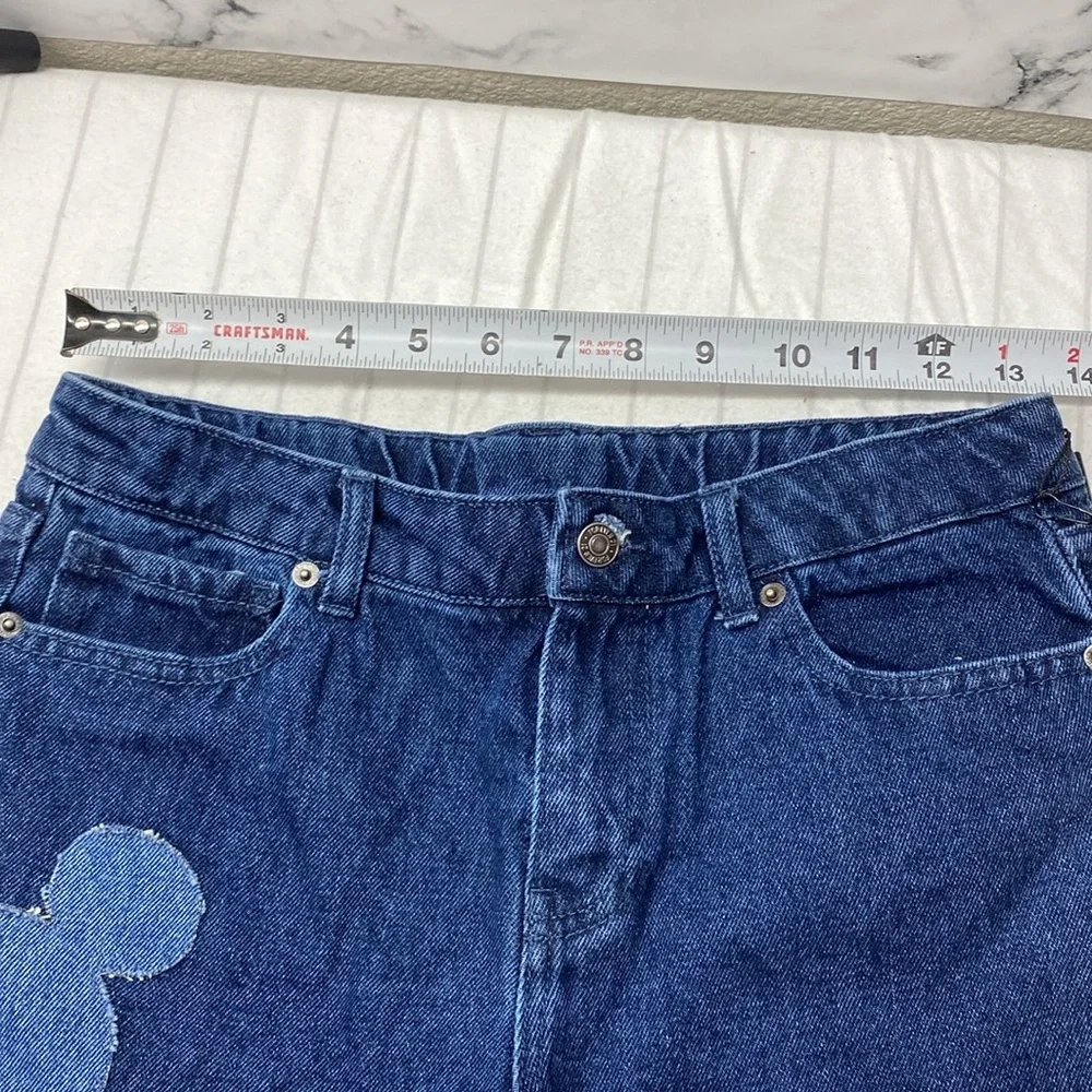Forever 21 Women's Disney Mickey Mouse Denim Bermuda Shorts in Dark Denim, 13/14 - Picture 6 of 10